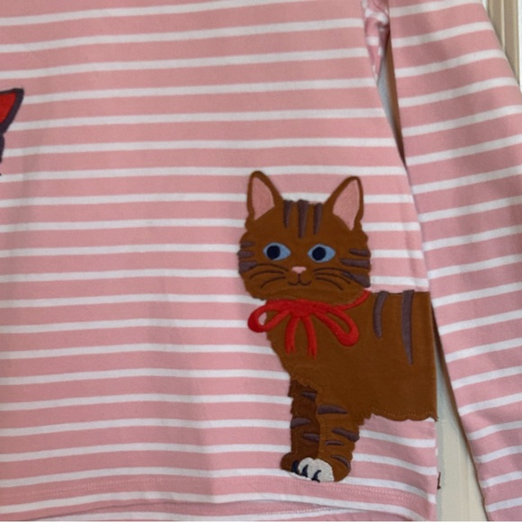 Sz11-12 Mini Boden Appliqué Cats Jersey Tunic/T-shirt - Picture 2 of 9